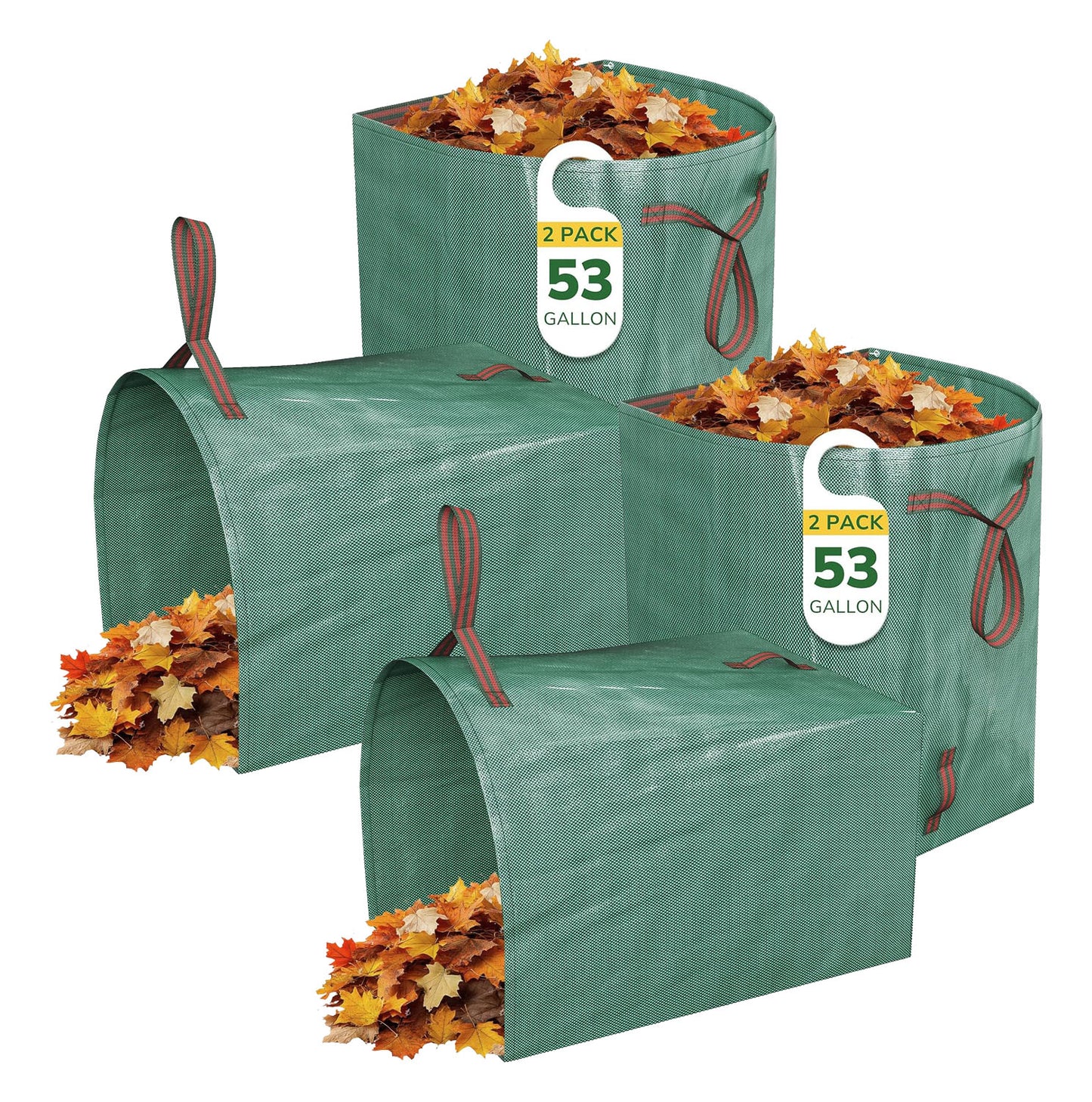 53 Gallon Reusable Heavy Duty Garden Leaf Collection Bags
