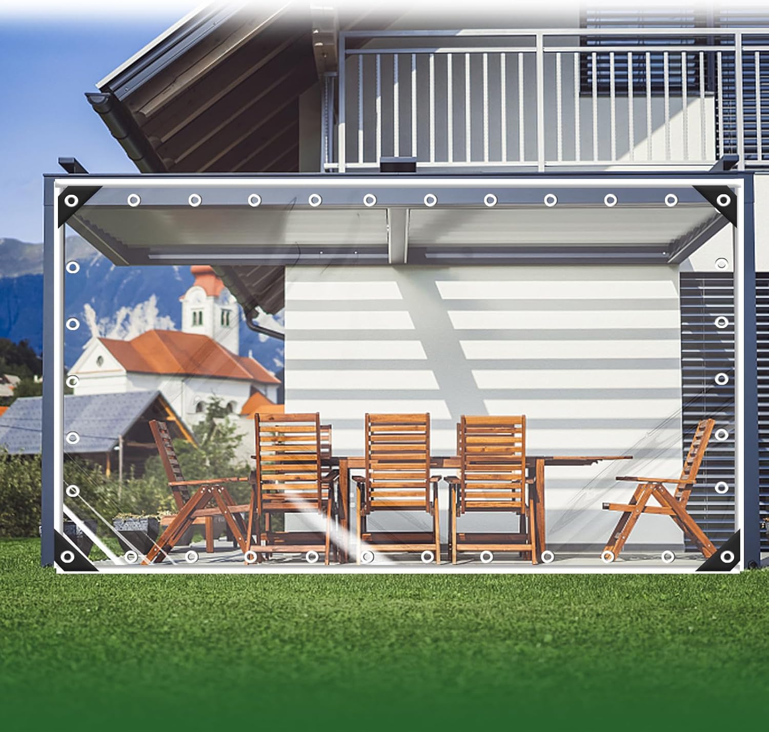 see through tarps Custom 15 Mil 420g/m² Clear Tarps Heavy Duty Water Resistant – Yorani