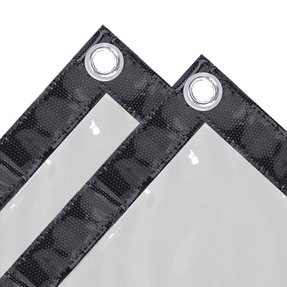 Black Edges 15 Mil 420g/m² Clear Tarps Heavy Duty Water Resistant