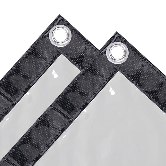 Black Edges 15 Mil 420g/m² Clear Tarps Heavy Duty Water Resistant