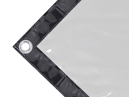 Custom Black Edges 15 Mil 420g/m² Clear Tarps Heavy Duty Water Resistant