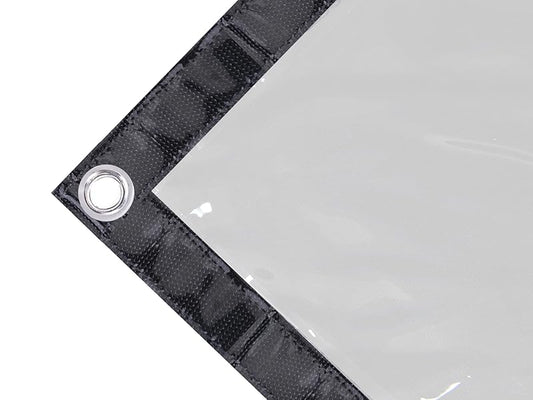 Custom Black Edges 15 Mil 420g/m² Clear Tarps Heavy Duty Water Resistant