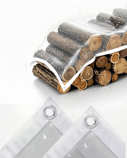 Custom White Edges 15 Mil 420g/m² Clear Tarps Heavy Duty Water Resistant