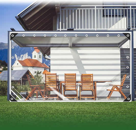 Custom  15 Mil 420g/m² Clear Tarps Heavy Duty Water Resistant
