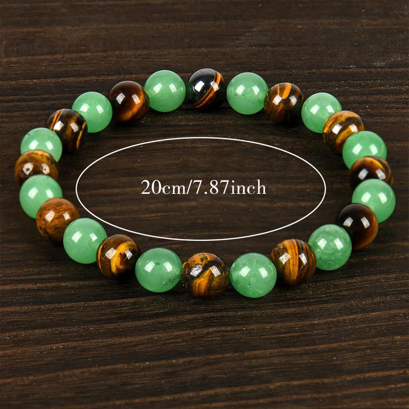 Tiger Eye & Green Aventurine Unisex Prosperity Jewelry with Adjustable Charms to Attract Wealth  Crystal Bracelet