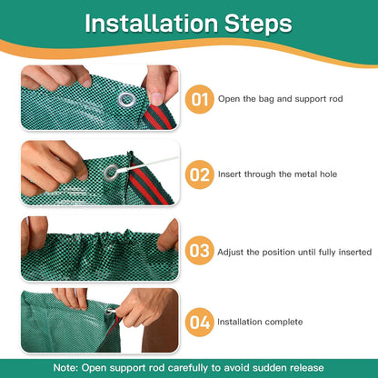 53 Gallon  Reusable Heavy Duty Garden Leaf Collection Bags