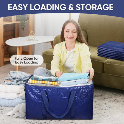24 Gallon Extra Large Moving Bags Heavy Duty with Zippers & Carrying Handles