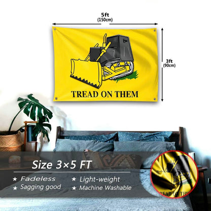 Tread On Them Killdozer Flag 3x5 Ft Flags